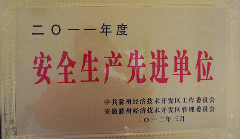 安全生(sheng)産先進(jin)單位