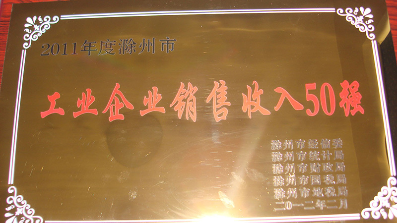 工業企(qi)業銷售(shou)收入50強(qiang)